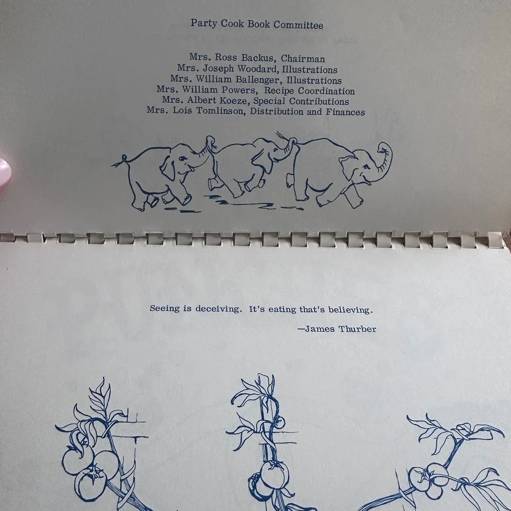 Michigan Republican Women Party Cook Book Vintage Blue George Romney GOP Vintage
